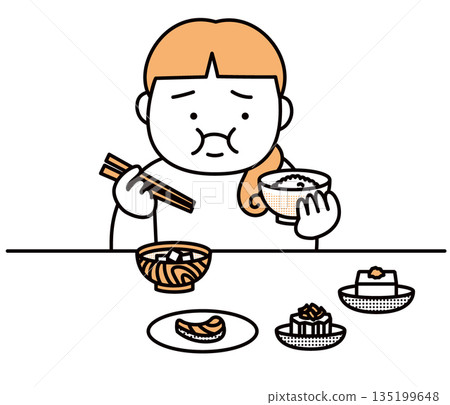 限制飲食的女性 限制飲食的女性 135199648