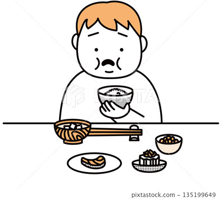 限制飲食的男性 限制飲食的男性 135199649