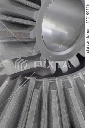 Two bevel gears, part of crossed gear transmission Two bevel gears, part of crossed gear transmission 135199766