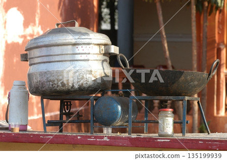 Antiques in the home rural village India 135199939