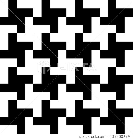 Monochrome Windmill Fabric Pattern Illustration 16 Squares Monochrome Windmill Fabric Pattern Illustration 16 Squares 135200259