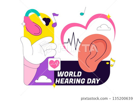 World Hearing Day Vector Illustration On March 3rd Promoting Deafness Prevention Awareness And Ear Health Treatment In Flat Background 135200639