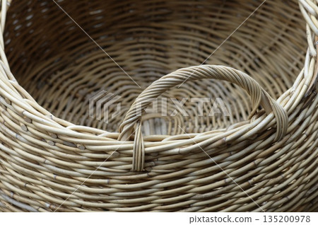Bamboo wooden Baskets at rural area Bamboo wooden Baskets at rural area 135200978