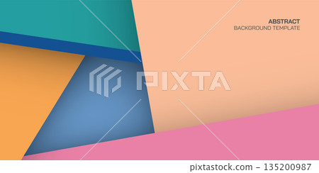 Abstract layer of colorful geometric shape vector illustration background. 135200987