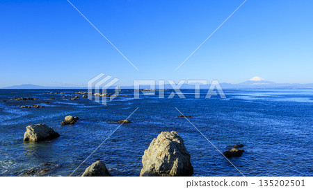 Mount Fuji seen from Manase Coast 135202501
