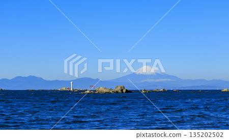 Mount Fuji seen from Manase Coast Mount Fuji seen from Manase Coast 135202502