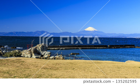 Mount Fuji seen from Koiso-no-hana Mount Fuji seen from Koiso-no-hana 135202595