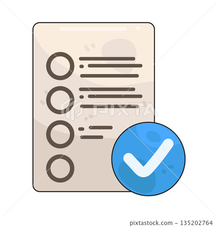 illustration of Completed Survey illustration of Completed Survey 135202764