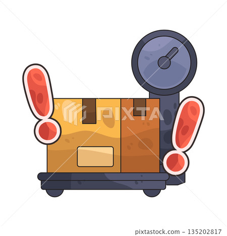 illustration of Heavy Load Warning illustration of Heavy Load Warning 135202817