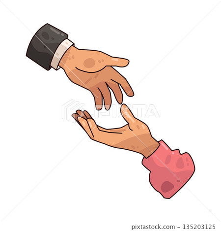 illustration of Helping hand 135203125