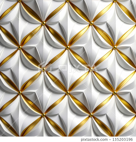 抽象白金逼真3D重複圖案圖形材料 135203196