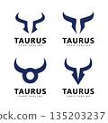 Taurus Icon Logo Template Design Vector Illustration 135203237