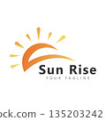 Sun Icon Logo Template Vector Design Illustration 135203242