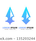 Spear Icon Logo Template Design Vector Illustration 135203244