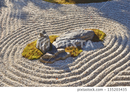 The dry landscape garden of Toji-in Temple The dry landscape garden of Toji-in Temple 135203435