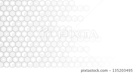 Technological background. Abstract background of hexagons. White background with lines. Vector illustration. Technological background. Abstract background of hexagons. White background with lines. Vector illustration. 135203495