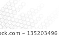 Technological background. Abstract background of hexagons. White background with lines. Vector illustration. 135203496