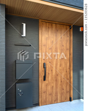 Entrance of a detached house Entrance of a detached house 135203628