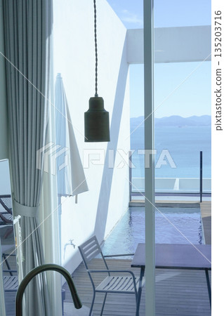 Seaside Villa Terrace with Private Pool and Open Ocean View Seaside Villa Terrace with Private Pool and Open Ocean View 135203716