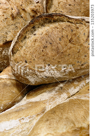 Traditional homemade bread with whole grains 135203973