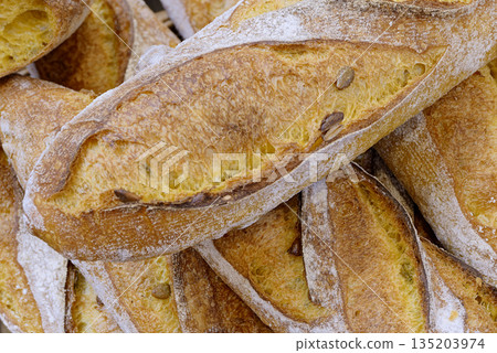 Traditional homemade bread with whole grains Traditional homemade bread with whole grains 135203974