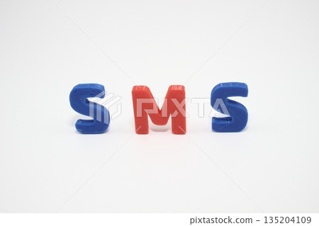 SMS messaging service stands out against a white background SMS messaging service stands out against a white background 135204109