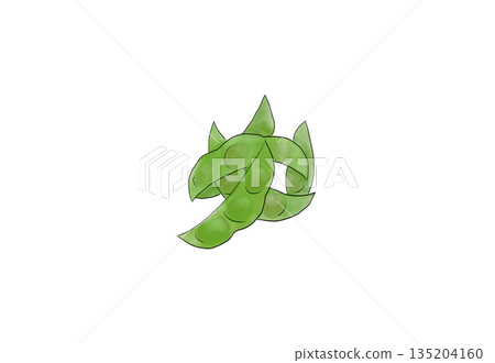 毛豆水彩插畫 135204160