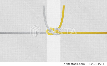 Stylish Japanese modern washi paper and gold and silver Mizuhiki, "Awaji Musubi" for celebrations and celebratory occasions 135204511
