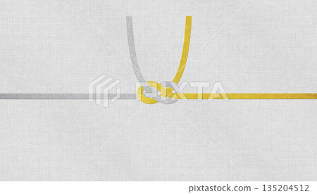 時尚的日式現代和紙，搭配金銀水引，名為“淡路結”，適用於慶祝活動和喜慶場合。 135204512