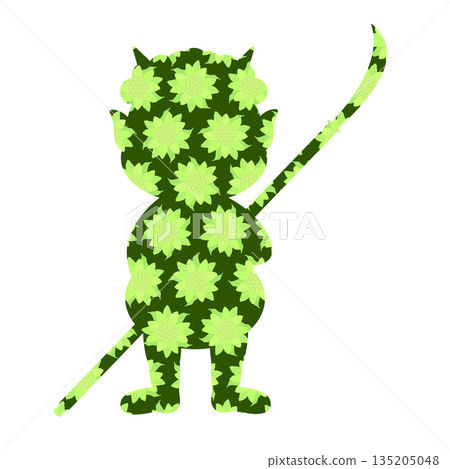 Setsubun_Green demon with a naginata Setsubun_Green demon with a naginata 135205048