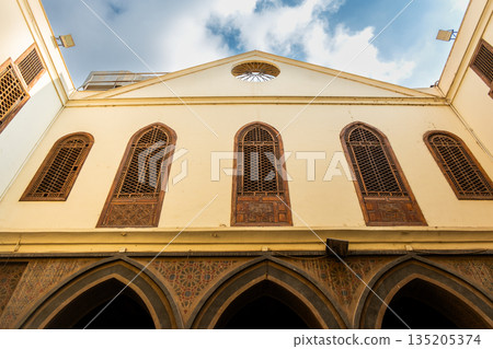 The exterior of the Hanging Church. Saint Virgin Mary's Coptic Orthodox Church in the coptic Cairo, Egypt 135205374