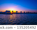 淀川大石閘的傍晚景色 135205492