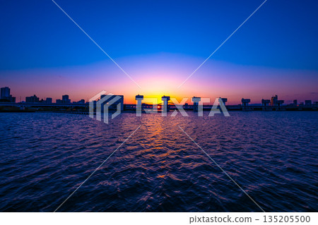 淀川大石閘的傍晚景色 135205500