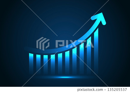 Modern Analytics Growth Graph for Finance and Marketing Modern Analytics Growth Graph for Finance and Marketing 135205537