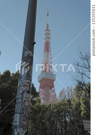 塗鴉的電線桿和東京鐵塔 塗鴉的電線桿和東京鐵塔 135205831
