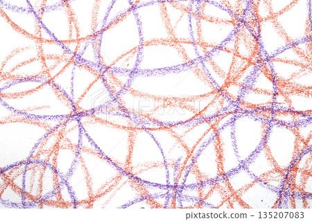 Messy crayon scribble background colour circles childrens writing Messy crayon scribble background colour circles childrens writing 135207083