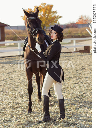 Girl with a horse Girl with a horse 135207753