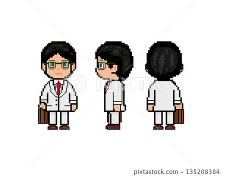 Green glasses working man_white suit 135208384