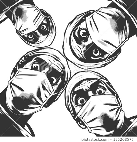 doctors looking down in surgical scene raster doctors looking down in surgical scene raster 135208575