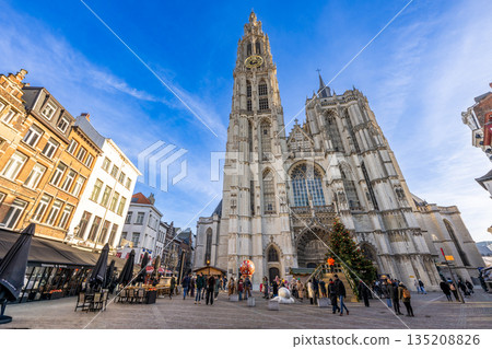 Notre Dame Cathedral in Antwerp, Belgium 135208826