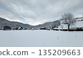 Old house covered in snow 135209663