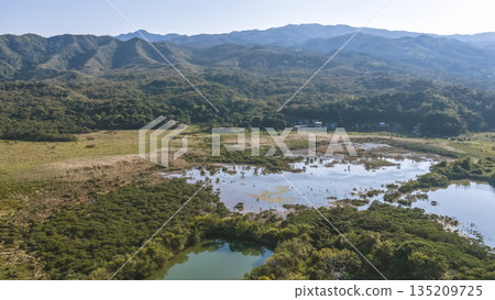 Jan 3 2026 Fish Pond Luk Keng Rural Wetland Landscape Hong Kong Jan 3 2026 Fish Pond Luk Keng Rural Wetland Landscape Hong Kong 135209725