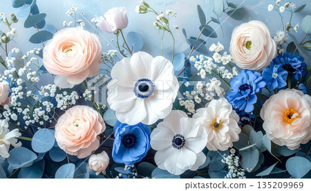 Floral background texture 135209969