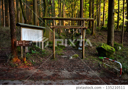 Aitaka Mountain Range, Echizen-dake Osawairi Forest Road, Suyama Aitaka Trailhead with Yamajinja Shrine 135210511