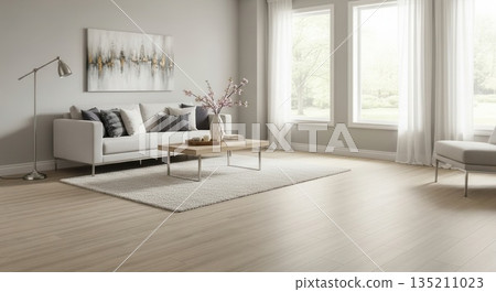 Modern Living Room with Elegant Decor and Natural Light Modern Living Room with Elegant Decor and Natural Light 135211023