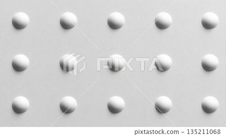 White Circular Dots on Textured Background for Design 135211068