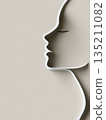 Minimalist Profile Silhouette on Neutral Background Design 135211082