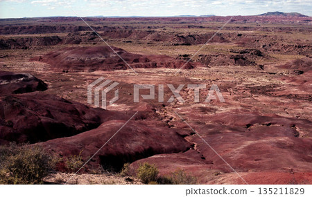 Barren Hostile Landscape Painted Desert Northern Arizona Barren Hostile Landscape Painted Desert Northern Arizona 135211829