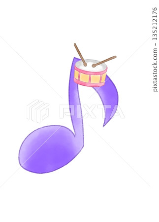 Musical notes with drums Musical notes with drums 135212176