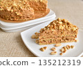 homemade peanut and condensed milk cake 135212319